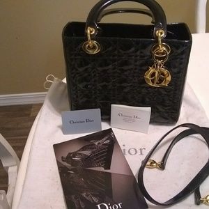 Christian Dior Cannage lady Auth VTG 2way handbag
